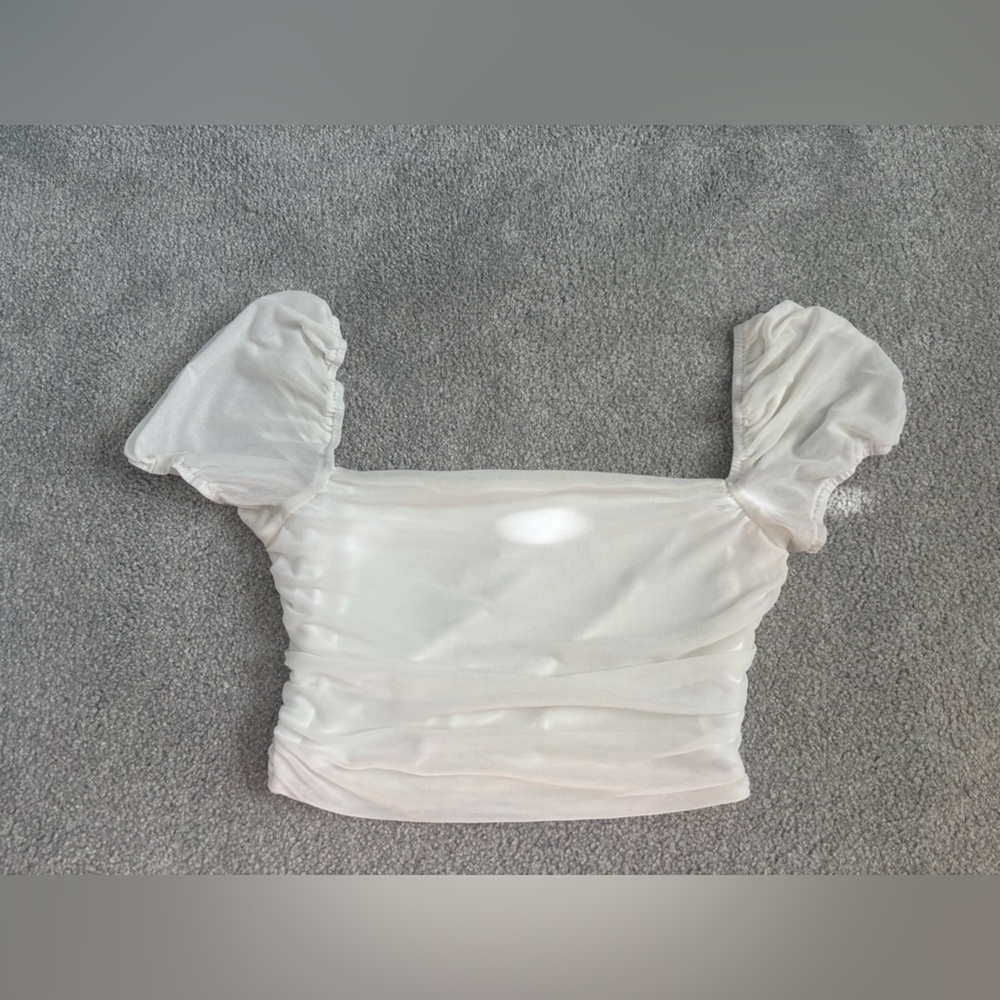 Princess Polly Cream Off-Shoulder Blouse